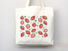 strawberry, strawberry gift, summer tote bag, summer bag, spring tote bag, spring bag, strawberry bag, strawberry lover, farmers market bag, book bag, reusable bag, eco friendly tote, school tote, Everyday Bag, Shoulder Bag, Canvas Tote, Cute Tote Bag, School Bag, book tote bag, school tote bag, aesthetic tote bag, reusable grocery bag, library bag, aesthetic tote, campus bag, campus tote bag ❤️ WHY SHOULD I ORDER FROM YOU? ❤️ We create gorgeous bags that are both sustainable and practical. We d Red Bag With Strawberry Print As Gift, Rectangular Strawberry Print Bag For Gifts, Rectangular Bag With Strawberry Print As Gift, Rectangular Bags With Strawberry Print As Gift, Rectangular Strawberry Print Bag As A Gift, Rectangular Bags With Strawberry Print For Gifts, Cute Strawberry Print Tote Bag, Strawberry Print Tote Bag For Daily Use, Summer Strawberry Print Bags For Daily Use