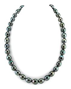 Dare to dazzle with this gorgeous Tahitian South Sea pearl necklace. This strand is perfect for the pearl lover who wants a truly unique look. Baroque pearls are loved by women worldwide because of their fashionable and irregular shape, which makes each strand entirely unique. This necklace features baroque pearls direct from the pearl farms of Tahiti. These pearls were graded AAA in quality for their incredible luster and overtones. Tahitian Pearl Necklace, Pearl Farm, Gold Baroque, Cultured Pearl Necklace, Baroque Pearl Necklace, Pearl Set, Tahitian Pearls, The Pearl, Adjustable Necklace