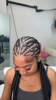 Cute Cornrow Hairstyles Black Women, Corn Rolls Braids Hairstyles Black Women, Cornrow Braids Ideas, Pre Parting, Creative Cornrow Hairstyles, Black Cornrow Hairstyles, Straight Back Hairstyles, Straight Up Hairstyles, Cornrows Ideas