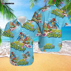 Scooby Doo Aloha Hawaiian Shirt: Fun & Stylish Beachwear for a Cool Look - Shop Now! Scooby Doo Halloween, Hawaii Shirts, Hawaiian Print Shirts, Gift For Your Bestie, Shirt And Shorts Set, Hawaiian Shirt Women, Useful Gifts, All Over Print Shirt, Shirt And Shorts