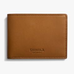 Keep all your cards and cash organized with the Slim Bifold Wallet. Built from premium vachetta leather, our Slim Bifold wallet includes a unique, leather-lined cash pocket, RFID protection, and six faille-lined credit card pockets. Cash Organizer, Shinola Detroit, Slim Leather Wallet, Men's Wallet, Leather Bifold Wallet, Sketchbook Journaling, Bifold Wallet, Leather Care, Small Leather Goods