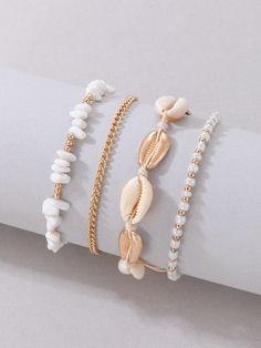 Dating Gifts, Anklet For Women, Shell Decor, Foot Jewelry, Watches Women Fashion, Stone Decor, Anklets, Zinc Alloy