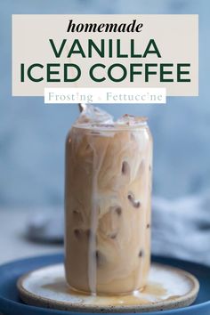 Incorporate the beauty of uncomplicated aesthetics with these coffee bar ideas that provide a touch of elegance. Diy Vanilla Iced Coffee, Iced Coffee Recipe Sweet, Cold Brew Vanilla Iced Coffee, Iced Coffee Vitamix Recipe, Vanilla Syrup Coffee Recipes, Easy At Home Iced Coffee, Mcdonald’s Vanilla Iced Coffee Recipe, How To Make Vanilla Iced Coffee At Home, Light Iced Coffee Recipe