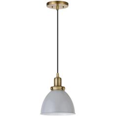 a white and gold light hanging from a ceiling