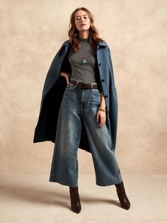 Mock Neck And T Shirt, Hip Length, Mock Neck, Banana Republic, Duster Coat, Flight, Normcore, My Style, Long Sleeve