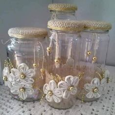 Salsa Jar Crafts, Mason Jar Design, Burlap Mason Jars, Pasta Art, Crafts With Glass Jars, Diy Glass Bottle Crafts, Jar Art