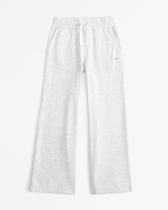 girls essential wide leg sweatpants | girls bottoms | Abercrombie.com Hollister Wide Leg Sweatpants, Lulu Must Haves, Clothes For 10-12, Where To Buy Basics, Wide Legged Sweatpants, Wishlist For Birthday, Wide Sweatpants Outfit, Flowy Sweatpants, Cute Sweat Pants