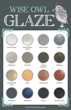 the wise owl glazee color chart