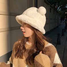 You can't help but look beary cute in this Cozy Bear Bucket Hat! Size: 56-58cm Description: Origin: CNMaterial: CottonItem Type: Bucket Hats Winter Bucket Hat, Fur Bucket Hat, Bear Ears, Rock Chic, Fisherman Hat, Fur Fabrics, Ear Hats, Kawaii Clothes, Plain Black