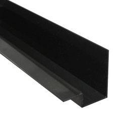 a black plastic shelf on a white background