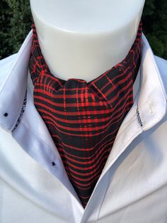 This handmade ascot tie is an elegant alternative to a tie or bow tie. Looks good with an unbuttoned collar.  Ideal with a suit (with or without vest). Easy to tie (please see instructions among the photos; it will also be sent with the order). Please note, that the colors might look slightly different on the monitor. Size: - overal length: ca. 90 cm - width (top): ca. 5 cm - width (bottom): ca. 15 cm Formal Fitted Neck Tie, Ascot Ties, Tie Accessories, Suit And Tie, Poland, Bathing Beauties, Purses And Bags, Collar, Music Clothes