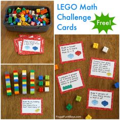 lego math challenge cards with free printables to help students learn how to use them