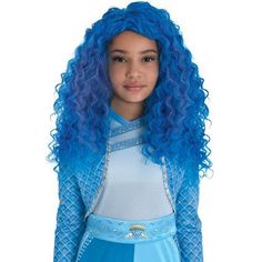 Kids' Chloe Wig - Descendants 4: The Rise of Red Hollowen Costume, Disney Descendants Costume, Blue Curls, Chloe Outfit, Descendants Mal, Descendants Costumes, Descendants 4, V Shape Cut, Wig Costume