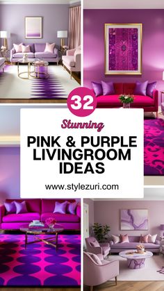 32 Pink and Purple Living Room Ideas for a Vibrant and Cozy Space - Style Zuri