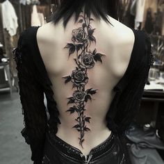 Dark Tattoos Tattoo Art Collection Black And White Shoulder Tattoo Women, Head Tattoos Side, Tattoos To Cover Up Back Acne, Dark Tattoo Designs For Women, Goth Men Tattoo, Dark Art Tattoos, Dainty Gothic Tattoo, Gothic Mother Daughter Tattoos, Inverted Triangle Tattoo