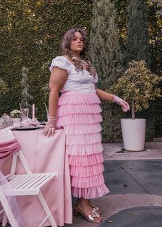 Falling Petals Skirt – JessaKae, fashion, skirts, spring skirt, dress, spring dress, plus size dress, size inclusive, body positivity, plus size, fashion shoot, model, photoshoot, women's fashion, blogger, OOTD, pretty hair, bridesmaid, makeup, church dress, family pictures, engagement, wedding, bridesmaid dresses, date night, style, modest fashion, lifestyle shoot Plus Size Girly Fashion, Plus Size Pastel Outfits, Womens Church Outfits, Spring Dress Plus Size, Pink Capsule Wardrobe, Dresses Date, Falling Petals, Pastel Skirt, Date Night Style