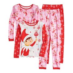 The Elf On The Shelf Scout Elf Tops & Bottoms Pajama Set Featuring Fun The Elf On The Shelf Scout Elf Grpahics, She'll Be Ready For The Holiday Season With These Girls' Tops And Bottoms Pajamas. In Red/Pink/White. 4 Piece Set Includes: 2 Tops And 2 Bottoms Tops: Crewneck, Long Sleeves Bottoms: Elastic Waistband The Elf On The Shelf Scout Elf Graphics Snug Fitting 100% Cotton New With Tag Original Retail Price: $46.00 Elf On The Shelf Pajamas, The Elf On The Shelf, Girl Elf, Girls Pajamas, Kids Pajamas, Christmas Pajamas, On The Shelf, The Elf, Girl Scouts