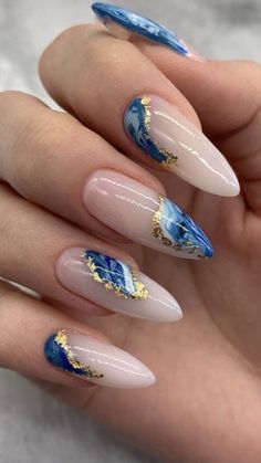 Blue And Yellow Nails Acrylic, Nails Astethic, Quartz Nails, Nails Yellow, Quartz Nail, Simple Gel Nails, Basic Nails, Nails Only, Latest Trend