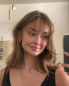 Bangs Haircut For Short Hair, Womens Haircuts Bangs, Light Bangs Wispy Wavy Hair, Short Hair W Wispy Bangs, Wispy Fringe Round Face, Shaggy Wispy Bangs, Frisky Bangs, Mid Length Hair And Bangs, Wispy Straight Across Bangs