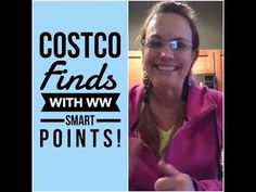 a woman wearing glasses is smiling for the camera with words that read costa finds with ww smart points