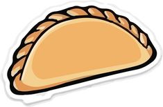 a taco sticker on a white background