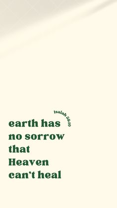 an advertisement with the words earth has no sorow that heaven can't heal