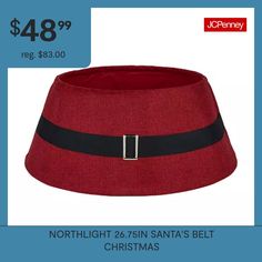 a red hat with a black belt is on sale for $ 48 99 at jcheney