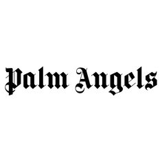 the word palm angels written in black ink