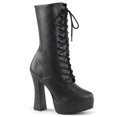 #ad Top Rated PLEASER ELE1020/B/PU Sexy Matte Black Chunky 5 Heel Platform Ankle High Boots, Fashion Women's Shoes Pleaser Boots, Retro Dance, Alternative Shoes, Festival Shoes, Punk Boots, Pleaser Shoes, Cosplay Shoes, Platform Ankle Boots, Womens Knee High Boots