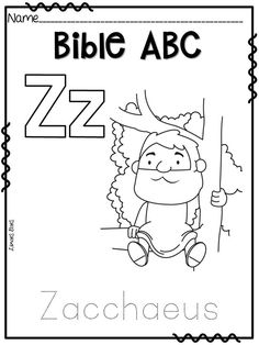 a coloring book with the letter z and an image of a cartoon character in black and white