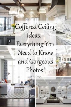 a collage of photos with the words coffee ceiling ideas everything you need to know and gorgeous photos