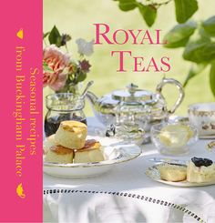 the cover of royal teas, featuring various pastries and desserts on plates