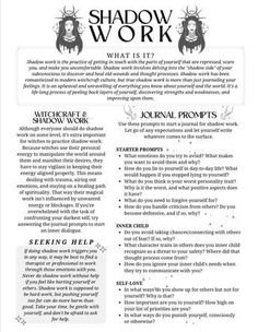 Shadow Work Spells, Shadow Work Explained, Dream Work Witchcraft, Shadow Witchcraft, Scripting Prompts, Witch Wound, Spiritual Notes, Bad Christmas