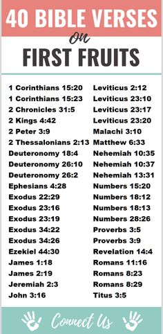 the bible verses for first fruits