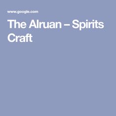 the aluran - spirits craft