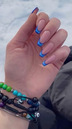 Blue Acrylic Nails, Blue Nail, Pink Acrylic Nails, Nails 2023