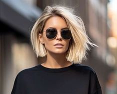 Blonde Aline Haircut, French Bob On Oval Face, Short Fine Blonde Hair, Bob For Thick Hair, Κούρεμα Bob, Blonde Hair Inspiration, Trendy Short Hair Styles