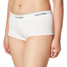 PRICES MAY VARY. Boyshort cut with full coverage. 100% cotton gusset for breathable comfort. Soft, flexible logo waistband retains shape wear after wear and stays put, without too much compression. Calvin Klein Thong, Calvin Klein Ck One, Calvin Klein White, Shape Wear, Lounge Lingerie, Calvin Klein Women, Calvin Klein Woman, Calvin Klein Black, Boy Shorts