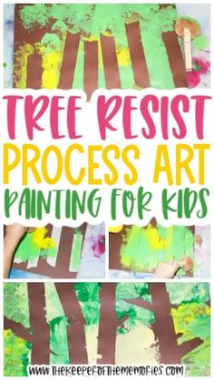 Get creative and practice fine motor skills with your preschoolers and kindergartners using this Tree Resist Painting for Kids. Don't forget to add this engaging and hands-on process art activity to your next nature preschool theme. #tree #processart #preschool #kindergarten #painting Kindergarten Painting, Process Art Preschool, Nature Preschool, Resist Painting, Preschool Theme Activities, Theme Tree