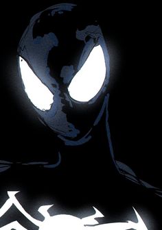 the silhouette of a spider - man with glowing eyes