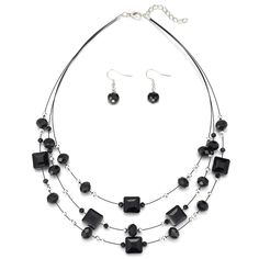 PRICES MAY VARY. ERRALY DESIGN: The brand's main style is multi-layered handmade jewelry sets with a variety of gemstone beads around your neck, making you more refined and elegant ADJUSTABLE SIZE: Statement necklace length 17" - 19" with a 2" extension chain that can be adjusted to your preferred length VARIOUS OCCASIONS: This jewelry set can be matched with your daily attire, and the thick necklace is also suitable for many occasions, such as Christmas, Mother's Day, Thanksgiving, Valentine's Adjustable Multi-strand Metal Beads Jewelry, Multi-strand Metal Beads Jewelry, Multi-strand Black Beads Jewelry Gift, Black Metal Beads For Jewelry Making, Metal Beaded Jewelry Sets With Round Beads, Adjustable Beaded Metal Jewelry Sets, Metal Jewelry Sets With Round Beaded Details, Adjustable Black Beaded Costume Jewelry, Thick Necklace