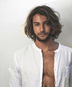 Cool Hairstyles For Men, Long Wavy Hair, Curly Hair Men, Long Hair Styles Men