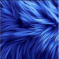 the blue fur is very soft and fluffy