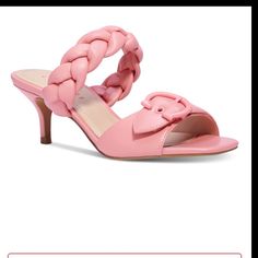 Brand New Coach Pink Buckle Sandals Size 7 Never Worn Out Anywhere Bc We’re Too Tight On Me Foot Was Too Wide So Runs More Narrow Coach Shoes Women, Macys Shoes, Kitten Heel Sandals, Buckle Sandals, Braided Strap, Coach Shoes, Dress Sandals, Trendy Jewelry, Womens Heels