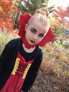 Vampire make-up Vampire Makeup For Girls Kids, Vampire Makeup Girls Kids, Kids Vampire Makeup Girl Easy, Vampire Make Up Kids, Kids Bat Makeup, Vampire Makeup Kids Girls Make Up, Kid Vampire Face Paint