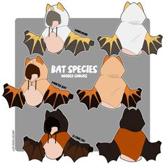 an image of bat species cut out from paper