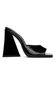 Black Devon Heeled Sandals by The Attico on Sale Bb Shoes, Heeled Sandals, Black Heels, Devon, Calf Skin, Clothing Accessories, Sandals Heels