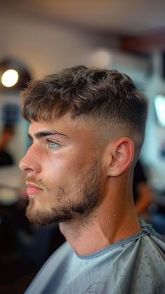 #fashion#beauty#style#outfitideas#mensgrooming Men’s Haircut Short Hair, Mens Haircuts Short Receding Hairline, Brushed Texture Haircut, Men’s Haircut Back Of Head, White Men Haircut Fade, Mens Hairstyles Mid Fade, Lads Haircuts, Mens Hairstyles High Fade, Trendy Men’s Haircut Short