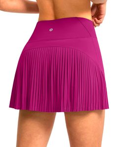 PRICES MAY VARY. Lightweight, Sweat-wicking: Outer layer on this tennis skirt is made of light and breathable fabric, wicks moisture well when sweating, also makes a flowy appearance. Pleated Design & High-rise: Features flattering pleats at back and structured a-line silhouette. Elastic wide waistband provide tummy control which cinches your waist for a slimming and cute look. Soft Built-in Shorts: 5" inseam shorts underneath, long and soft enough to offer a comfortable fit with modest full coverage. Use stretch knit material to stay it in place firmly, do not ride up and not be see-through, prevent to chafe on thighs as you move around. Phone & Ball Pockets: 2 drop-in pockets on the liner are large for phone or any personal items. Also convenient to keep balls for tennis, golf and pickle Solid Color Pleated Workout Skirt, Solid Color Pleated Skort For Sports, Cheap Solid Color Tennis Skirt With Built-in Shorts, Solid Color Flowy Tennis Skirt With Built-in Shorts, Casual Pleated Tennis Skirt With 4-way Stretch, Golf Fits, Athletic Skirt Outfit, Athletic Skirts, Athletic Skort