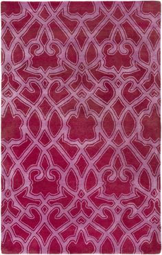 a pink rug with hearts on it in the shape of an intricate, stylized design